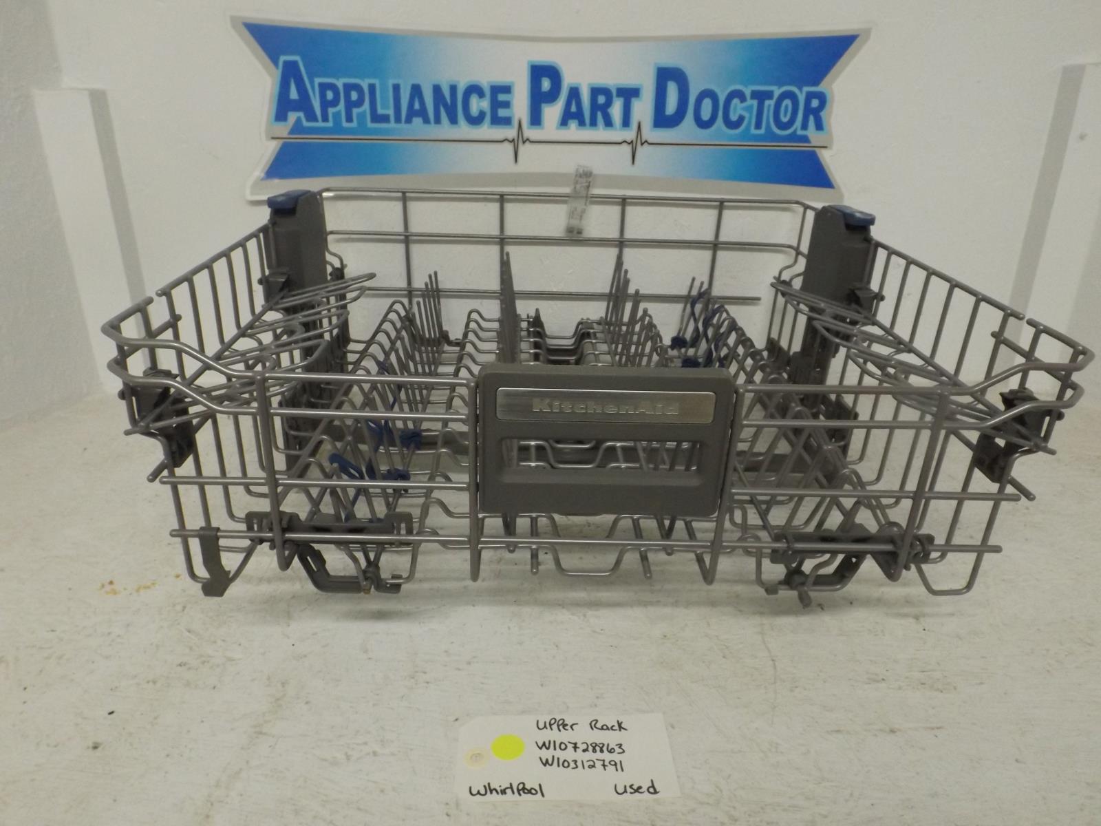 Whirlpool Dishwasher W10728863 W10312791 Upper Rack Used Whirlpool Dishwasher W10728863 W10312791 Upper Rack Used